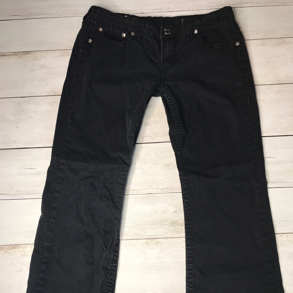 LA Idol USA size 13 black jeans rhinestone details